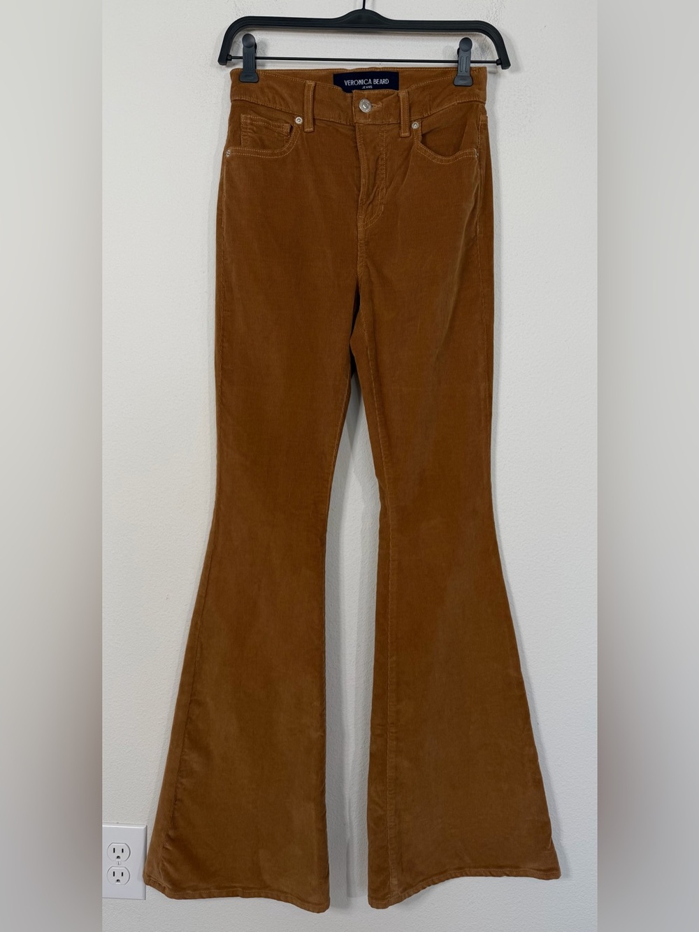 Veronica Beard Jeans Sheridan Exaggerated Flare High Rise Corduroy Pants Sz 25